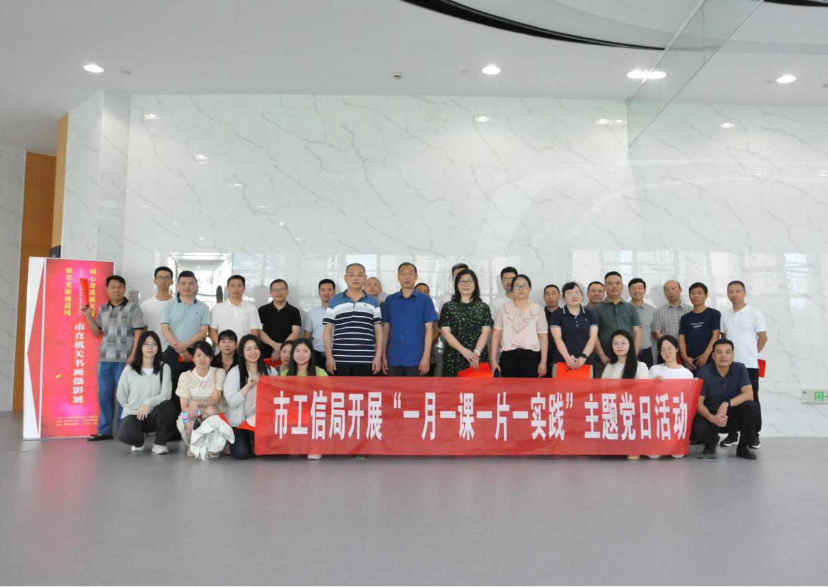 市工信局开展“同心奋进新征程 翰墨光影颂青春”书画摄影展主题党日活动