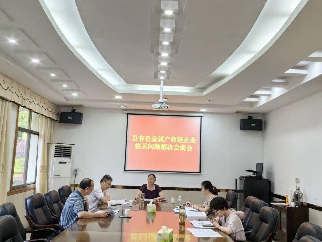 [衡东县] 任中元主持召开有色金属产业链企业相关问题解决会商会