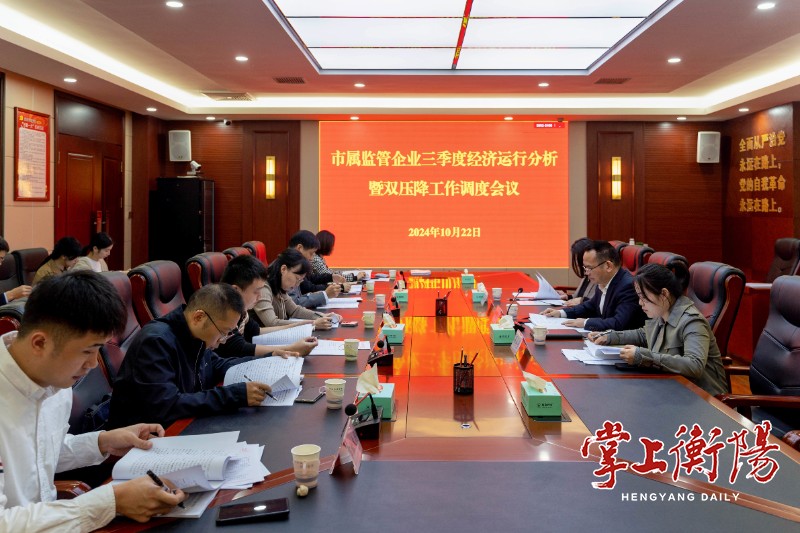 市国资委召开市属监管企业三季度经济运行分析暨双压降工作调度会