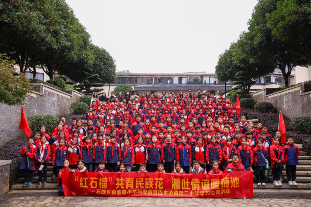 “红石榴”·“1+1”添新篇！“湘吐”两地共育民族花！