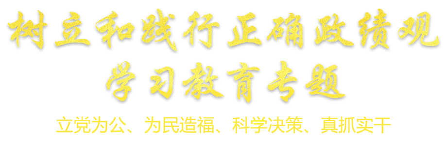树立和践行正确政绩观学习教育专题