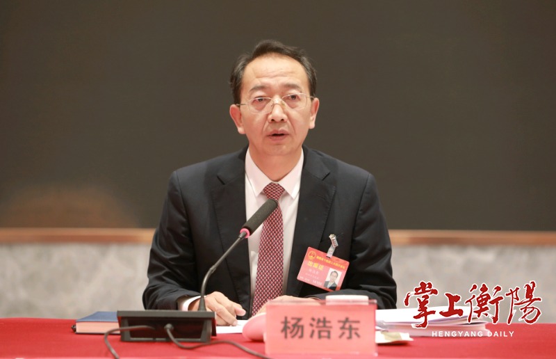 衡阳市人民政府门户网站-杨浩东参加衡阳市代表团审议